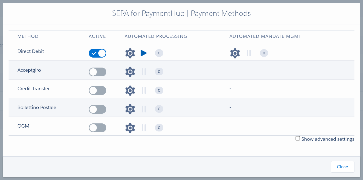 Auto Run enabled for payment method