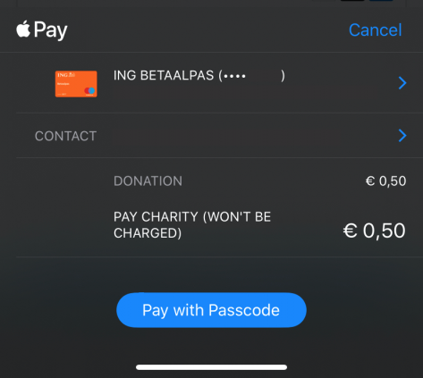 Stripe Apple Pay prompt for passcode