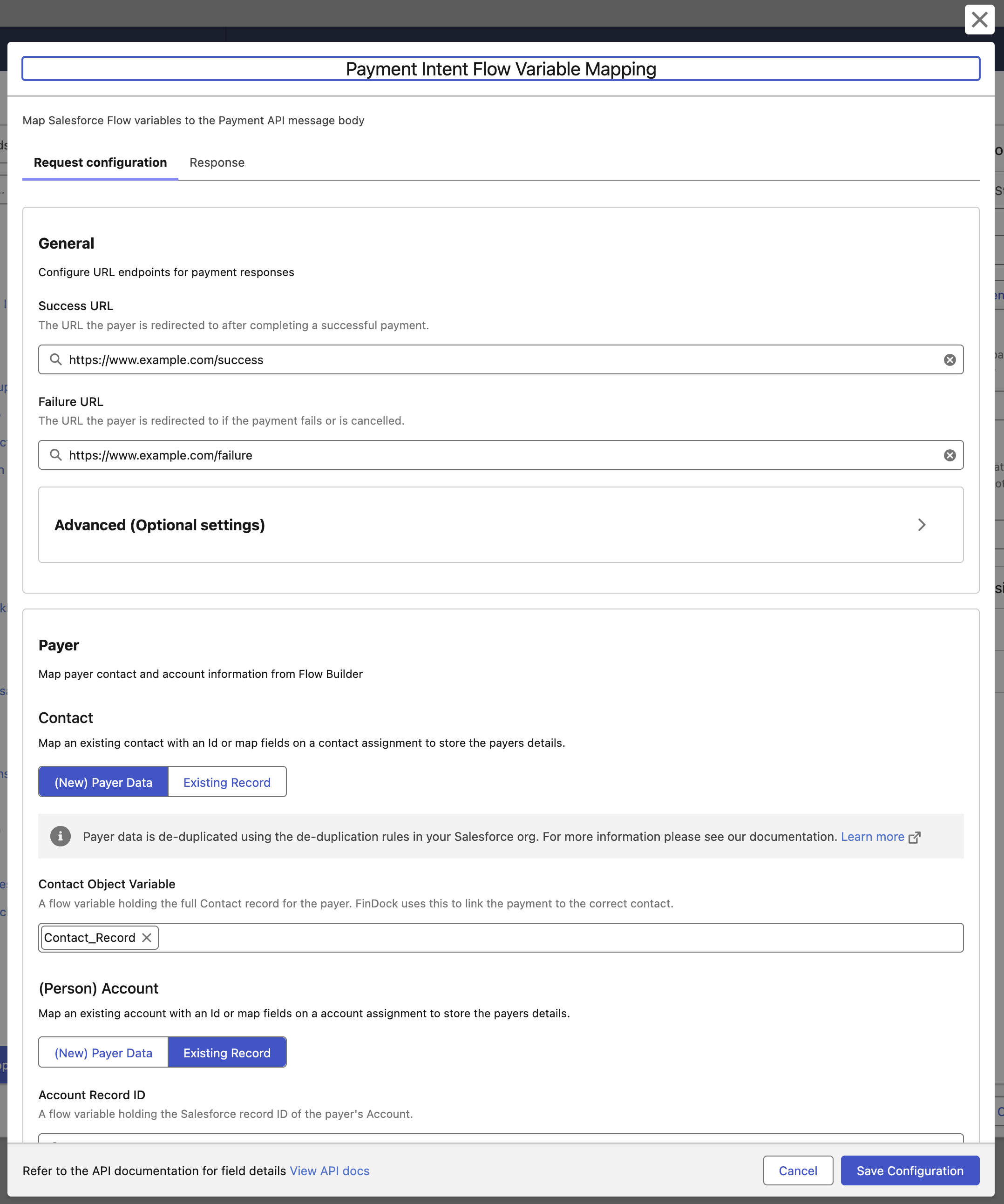 Pay Button configuration