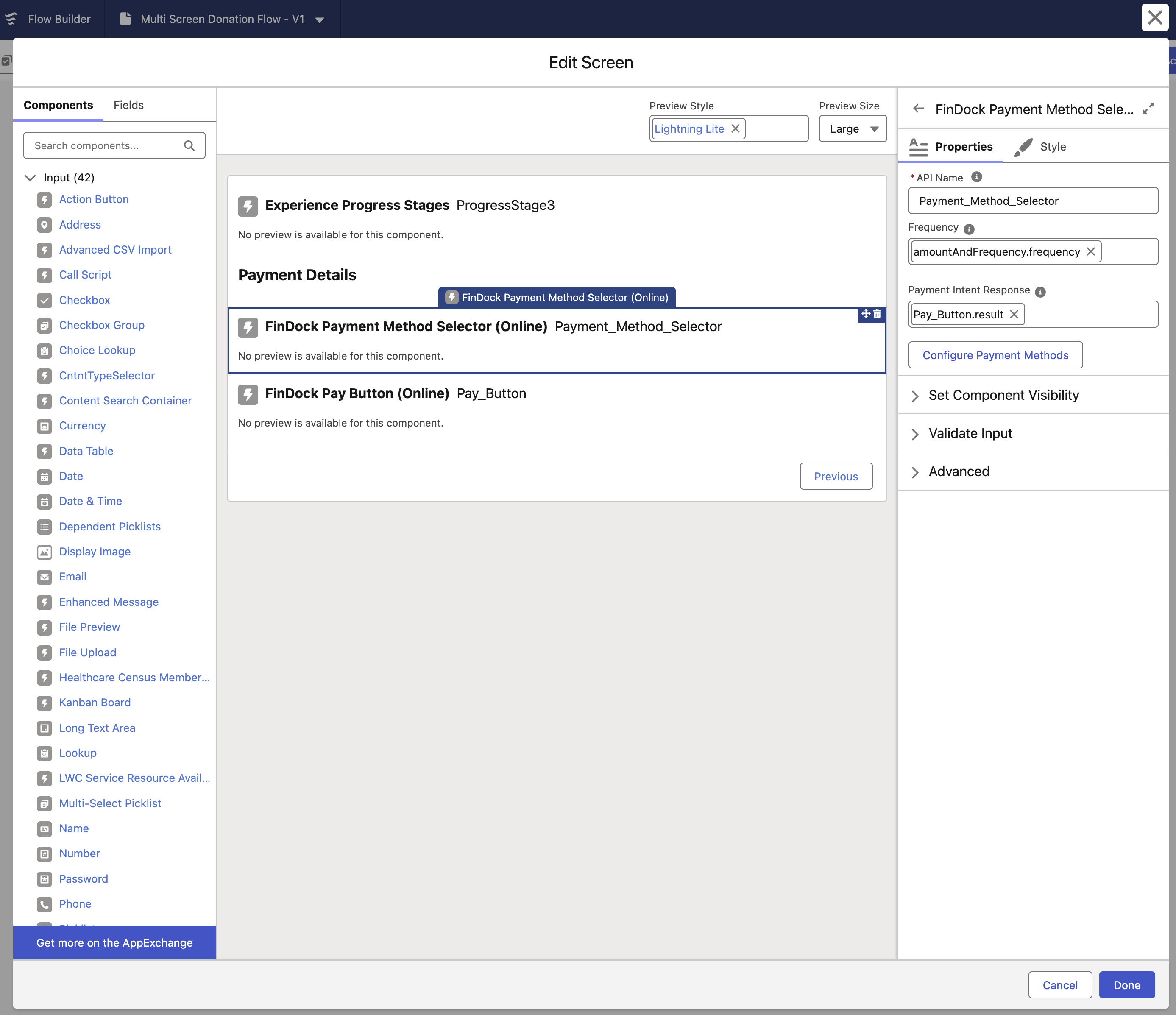 Payment Method Selector